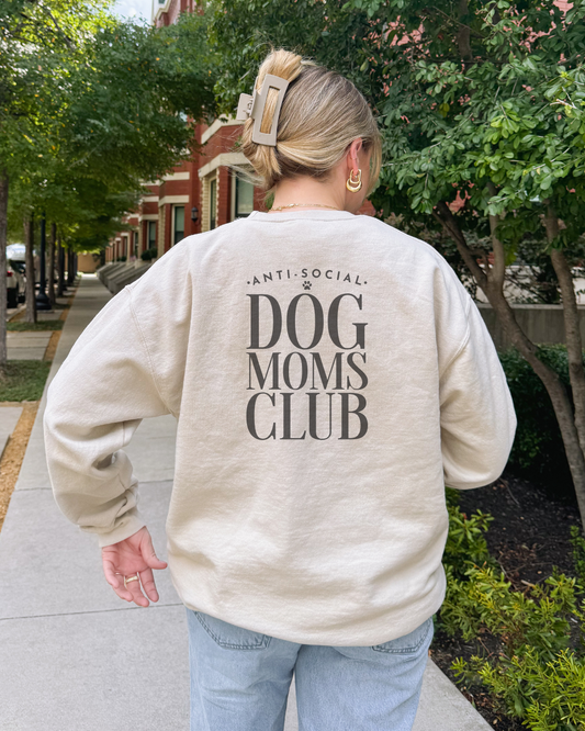 Anti-Social Dog Mom Crewneck Sweatshirt