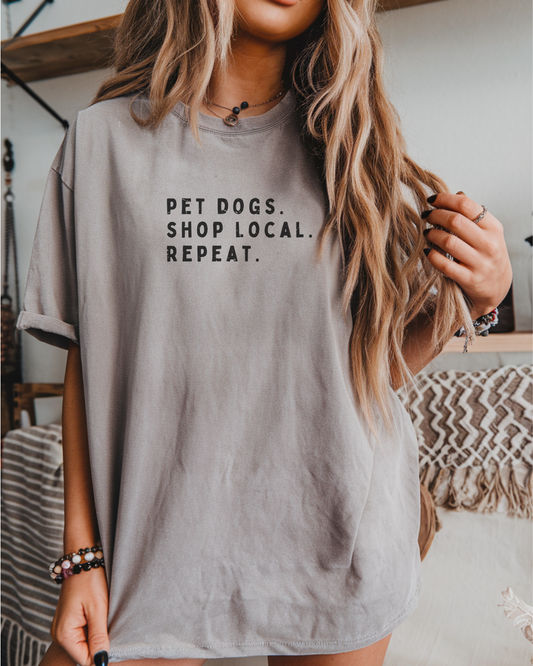 Pet Dogs, Shop Local Comfort Colors T-shirt
