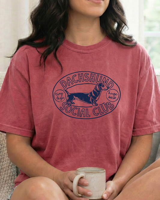 Dachshund Social Club Comfort Colors T-shirt